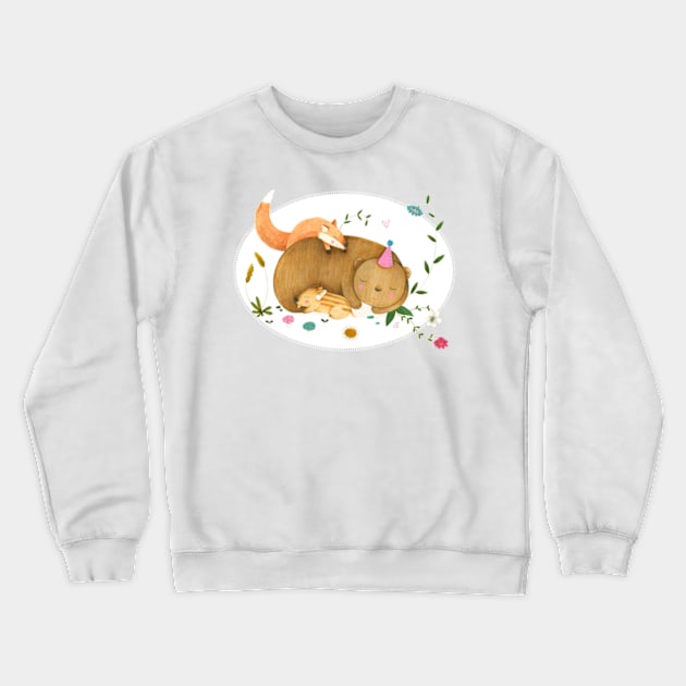 Forest friends Crewneck Sweatshirt by judithloske